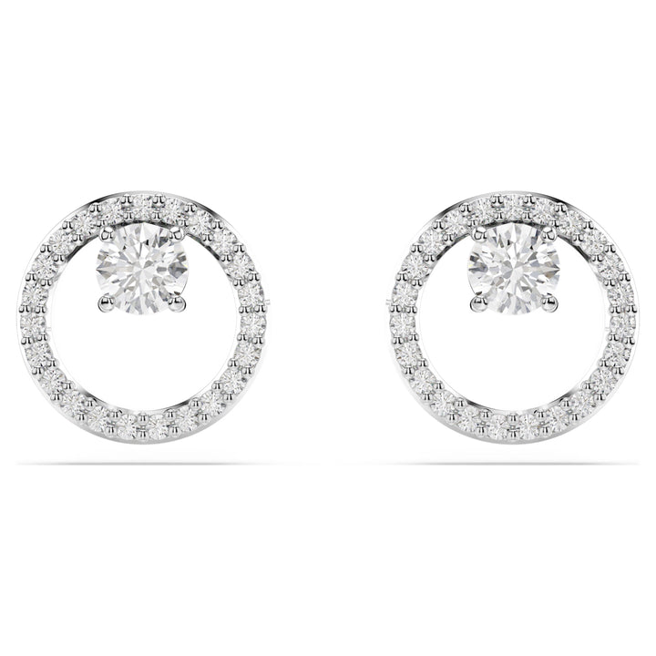 Swarovski Constella Rhodium Plated Stud Earrings With Clear Zirconia's 5692262