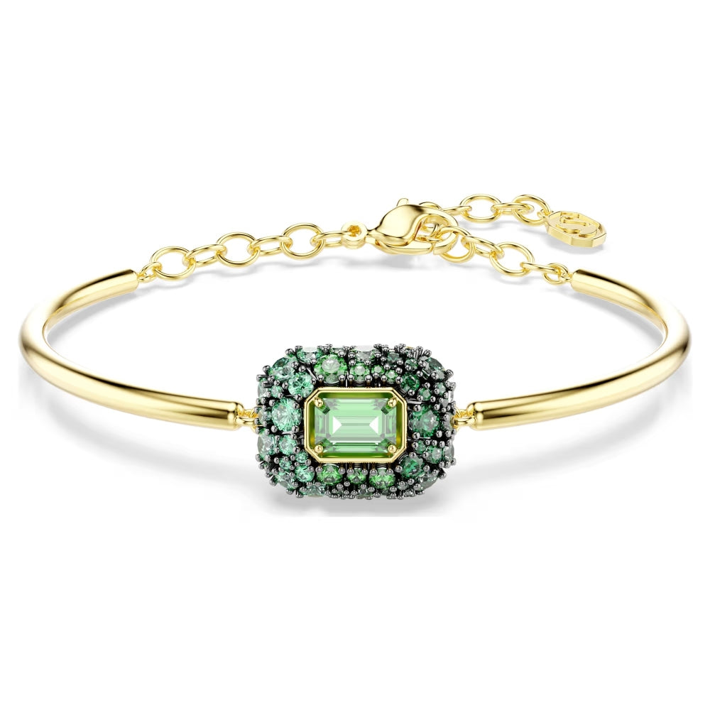 Swarovski Sublima Gold-Tone Plated Bangle With Green Cubic Zirconia 5758457