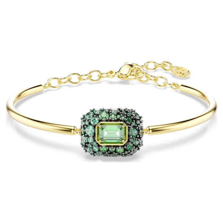Swarovski Sublima Gold-Tone Plated Bangle With Green Cubic Zirconia 5758457