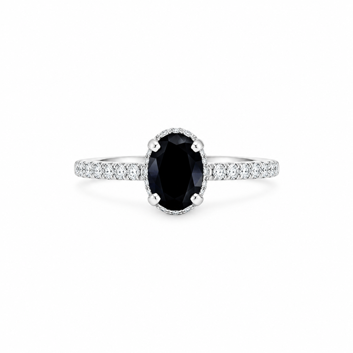 Women's 18K White Gold Hidden Halo 0.20 CTW Diamond Semi-Mount Engagement Ring