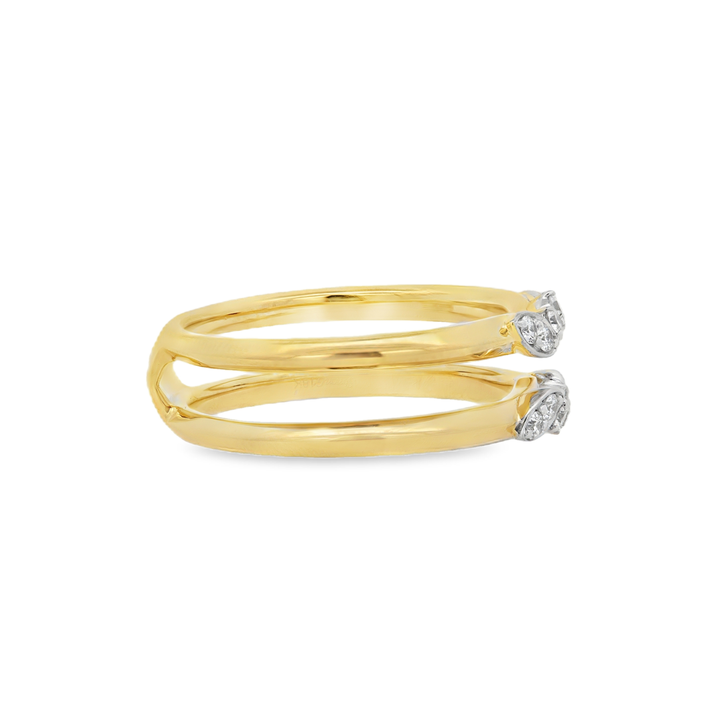 18K Yellow And White Gold 0.20 CTW Diamond Set Guard Ring