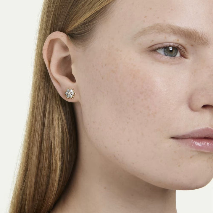Swarovski Magic Evolution Gold-Tone Plated Snowflake Stud Earrings
