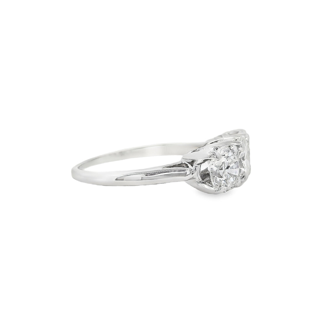 Estate - 18K White Gold 2.21 CTW Diamond Ring, Size 7