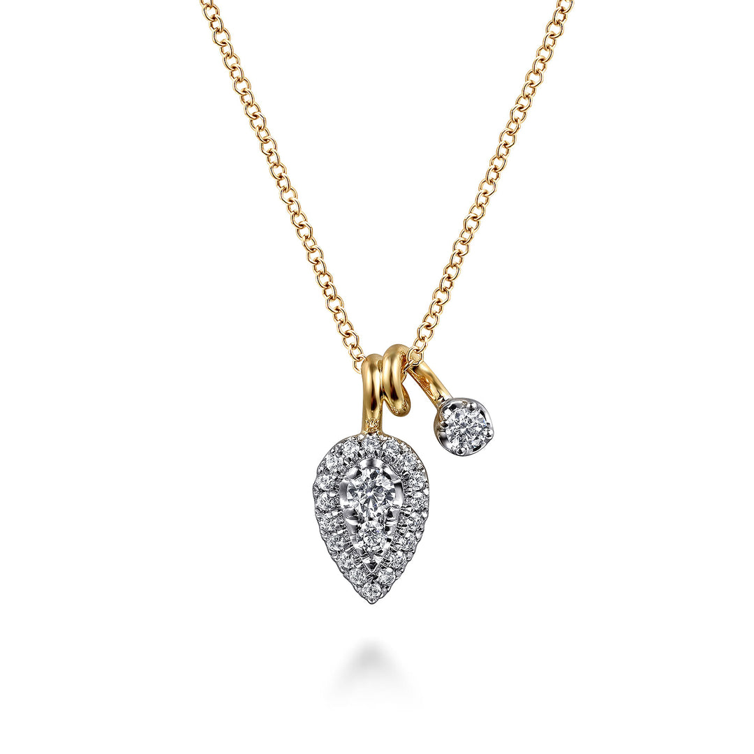 14K Yellow And White Gold 0.33 CTW Diamond 17.5" Necklace