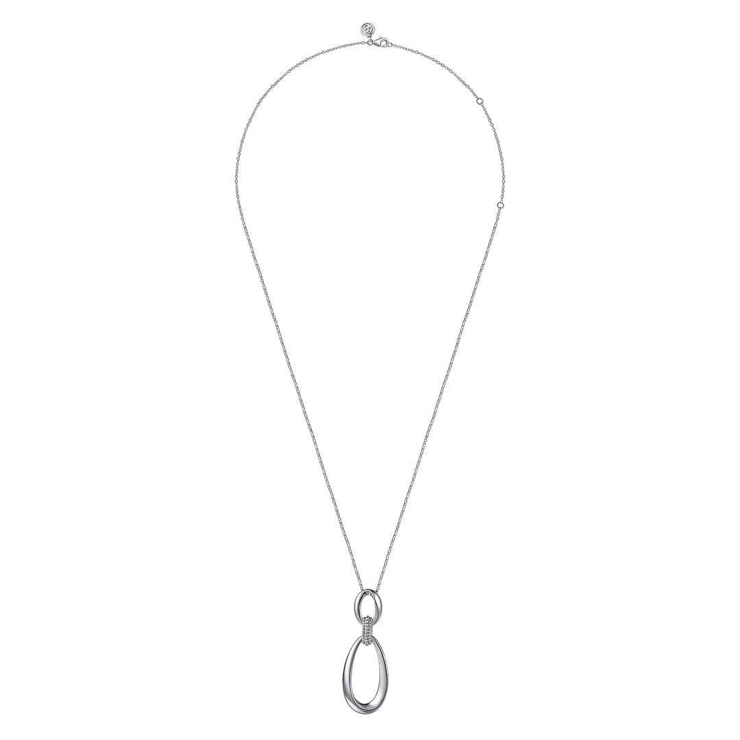Gabriel & Co. Sterling Silver Double Oval Necklace