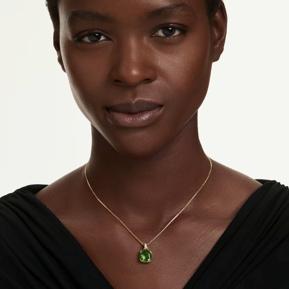 Swarovski Millenia Gold-Tone Plated Green & Clear Crystal Necklace
