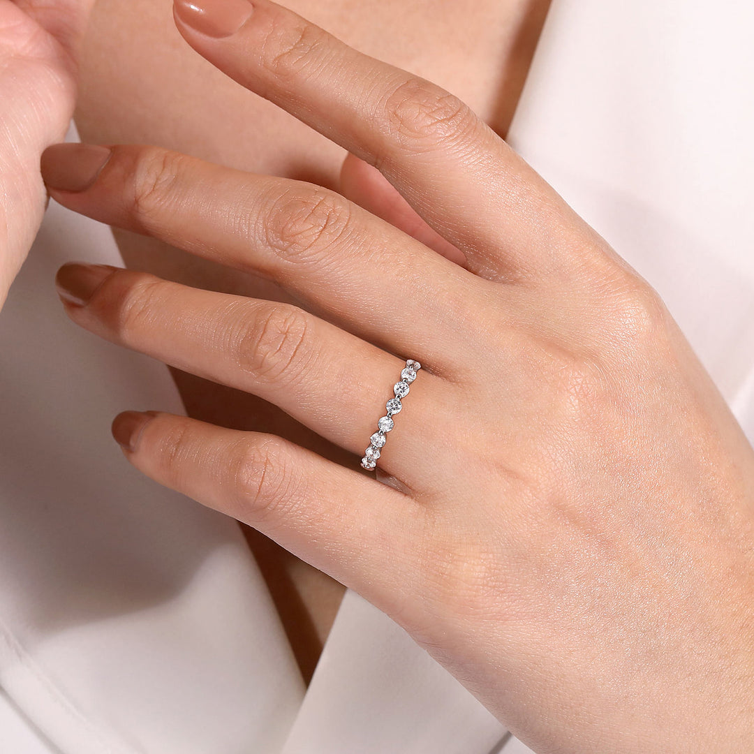 14K White Gold SI G/H 0.83 CTW Diamond Women's Wedding Band