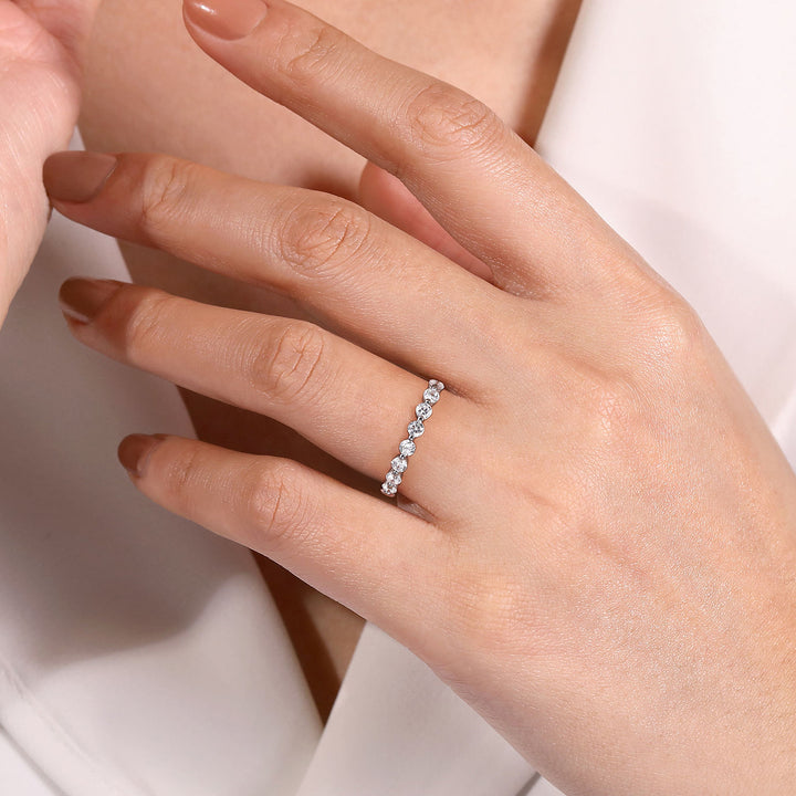 14K White Gold SI G/H 0.83 CTW Diamond Women's Wedding Band