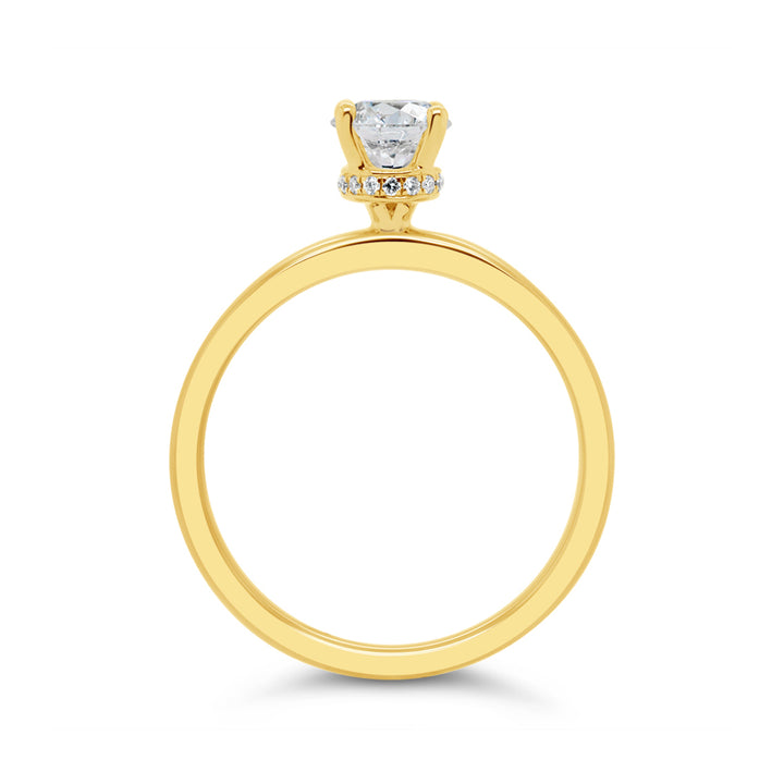 14K Two-tone Gold 0.05 CTW Diamond Engagement Ring Semi-Mount