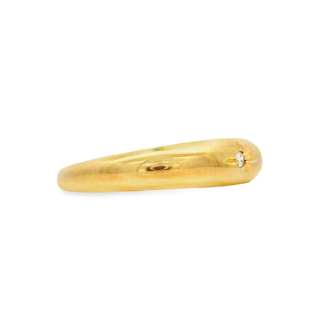 10K Yellow Gold 0.01 CTW Diamond Woman's Ring