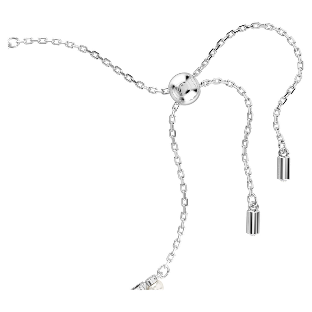 Swarovski Matrix Rhodium Plated Bracelet With Crystal Pearls And Clear Crystals 5689633