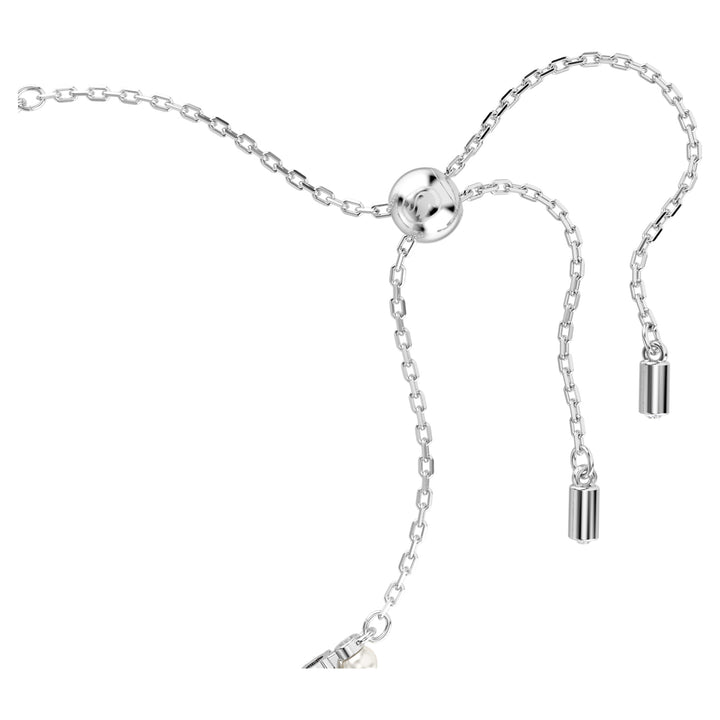 Swarovski Matrix Rhodium Plated Bracelet With Crystal Pearls And Clear Crystals 5689633
