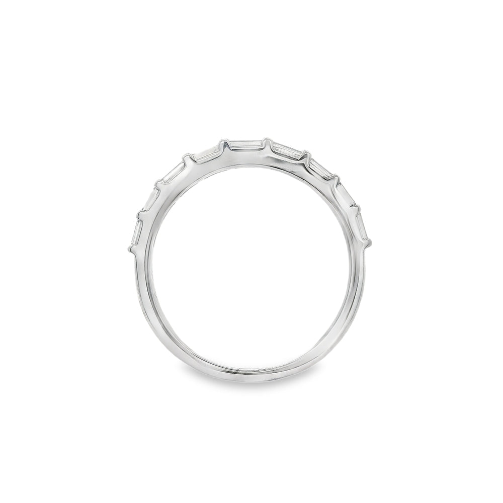 18K White Gold 0.25 CTW Baguette Cut Diamond Women's Wedding Band