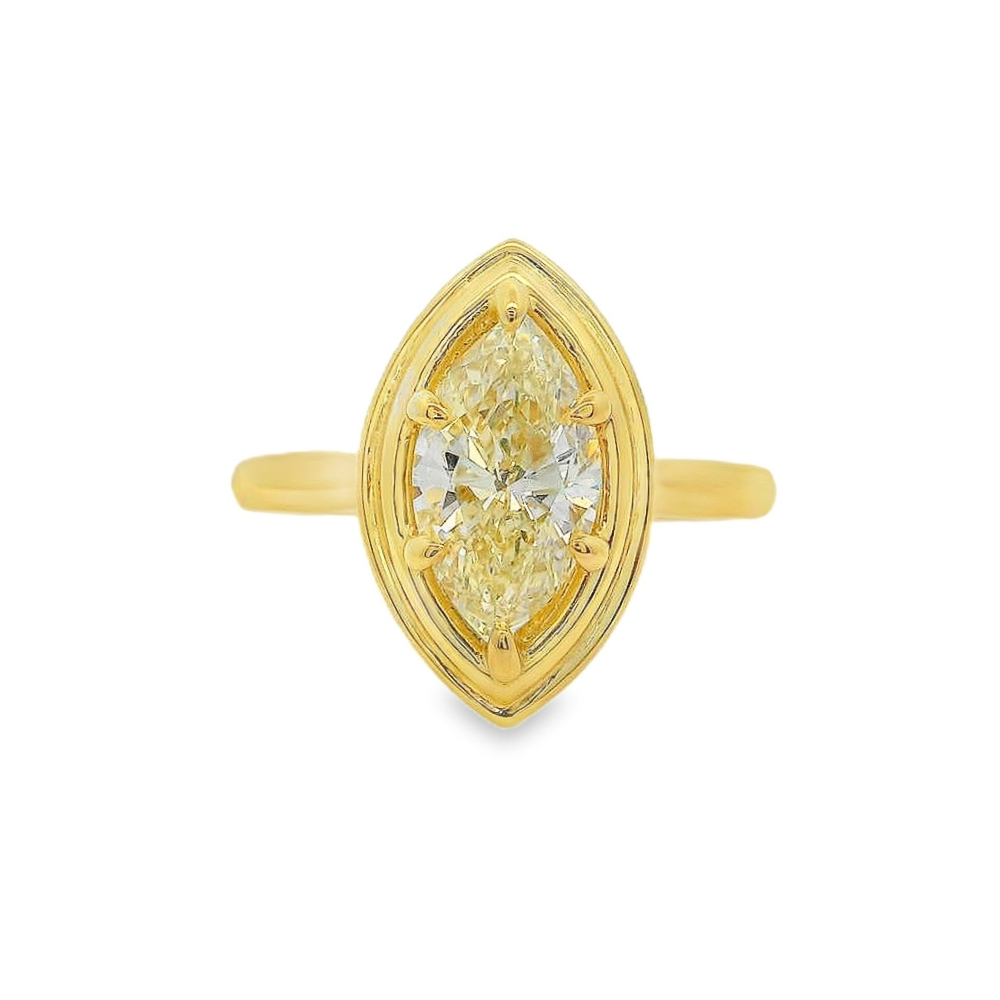 Women's 14K Yellow Gold Solitaire Ring Mount 420-00141