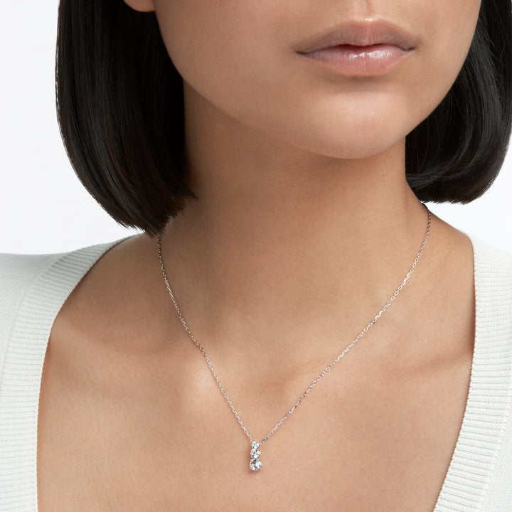 Swarovski Stilla Attract Rhodium Plated Necklace With Clear Zirconia's 5414970