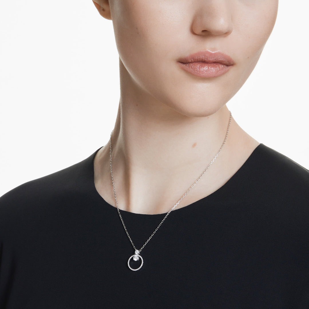 Swarovski Constella Rhodium Plated Necklace With Clear Zirconia's 5692261