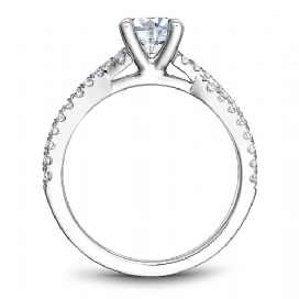 14K White Gold 0.50 CT Diamond Noam Carver Engagement Ring