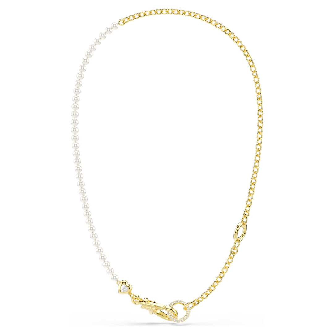 Swarovski Idyllia Gold-Tone Plated Necklace With Clear Crystal Pearl 5742961