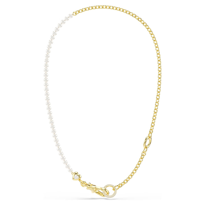 Swarovski Idyllia Gold-Tone Plated Necklace With Clear Crystal Pearl 5742961