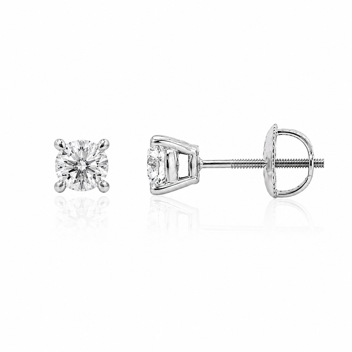 14K White Gold 0.50CTW LAB Grown Diamond Stud Earrings