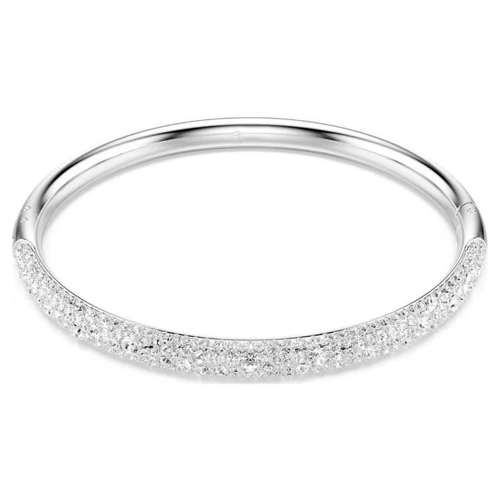 Swarovski Sublima Rhodium Plated Bangle With Clear Crystals