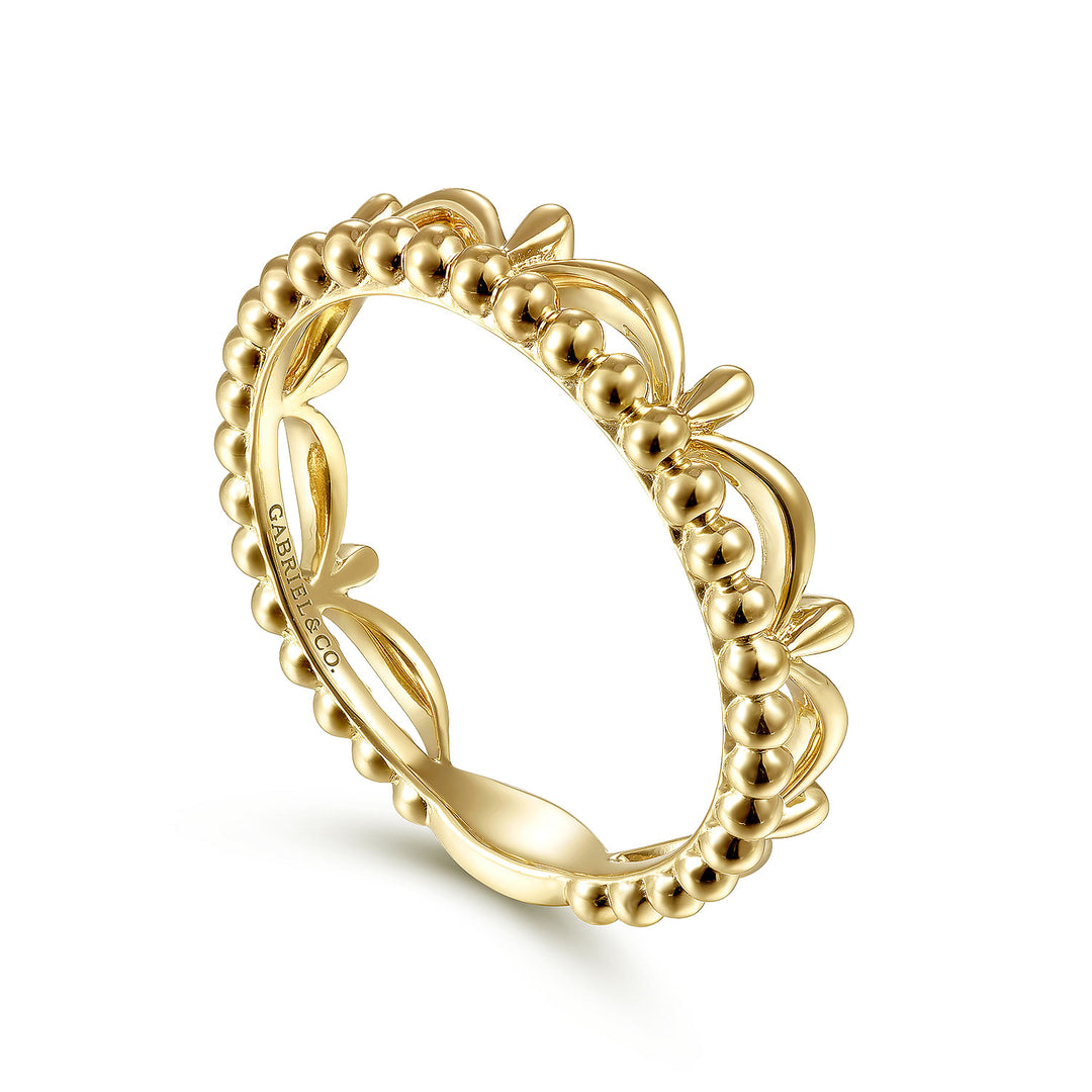 Women's 14K Yellow Gold Gabriel & Co. Polished Crown Ring