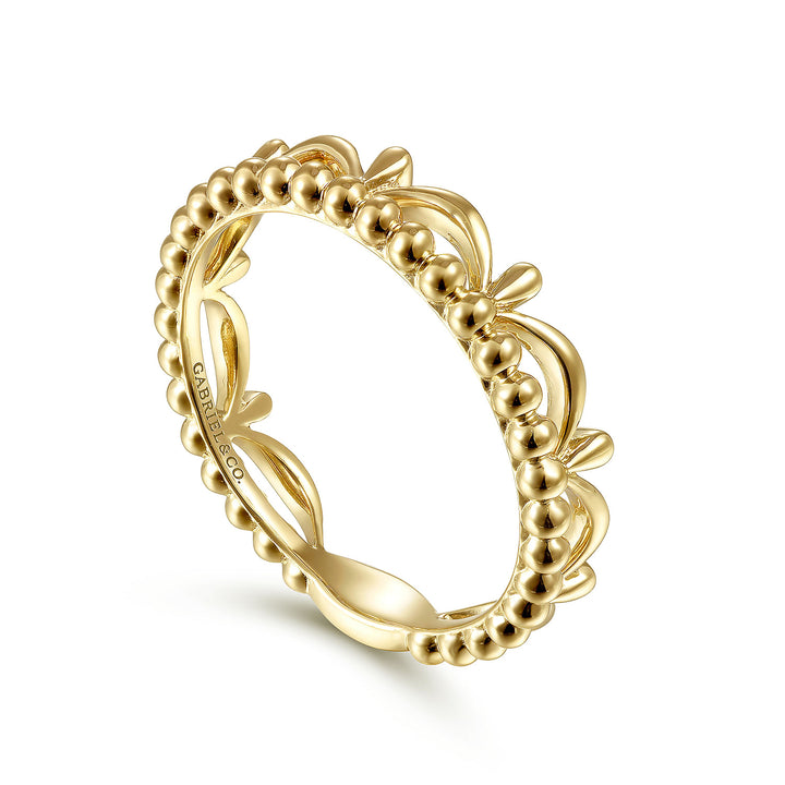 Women's 14K Yellow Gold Gabriel & Co. Polished Crown Ring