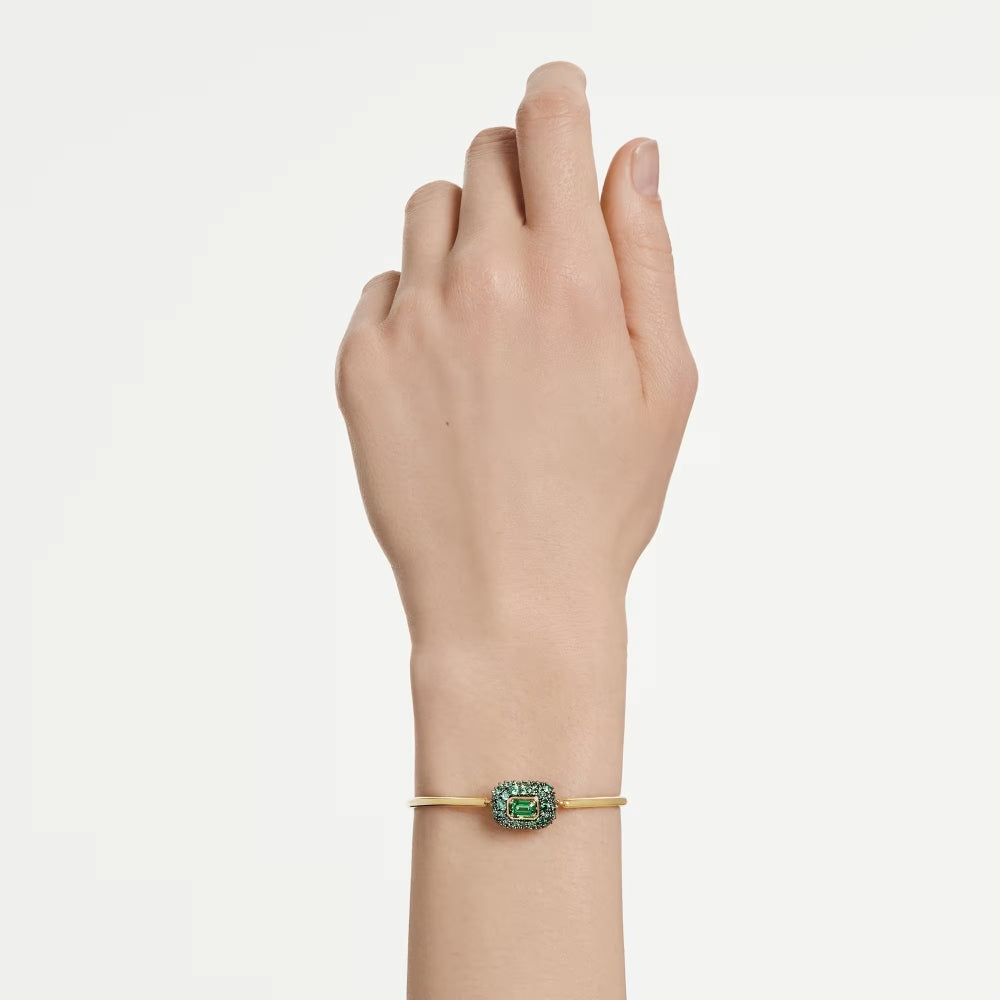 Swarovski Sublima Gold-Tone Plated Bangle With Green Cubic Zirconia 5758457