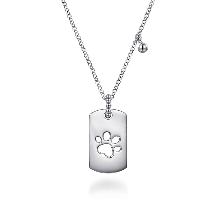 Sterling Silver Gabriel & Co. Dog Tag Necklace