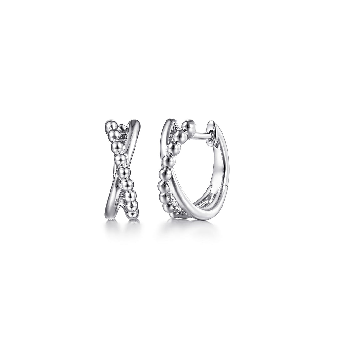 Sterling Silver Gabriel & Co. Bujukan Twisted Huggie Earrings