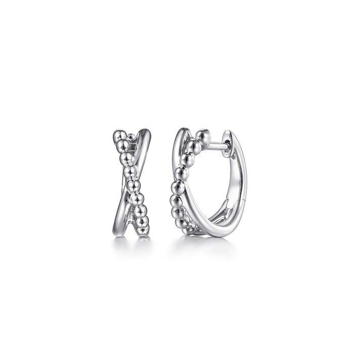 Sterling Silver Gabriel & Co. Bujukan Twisted Huggie Earrings