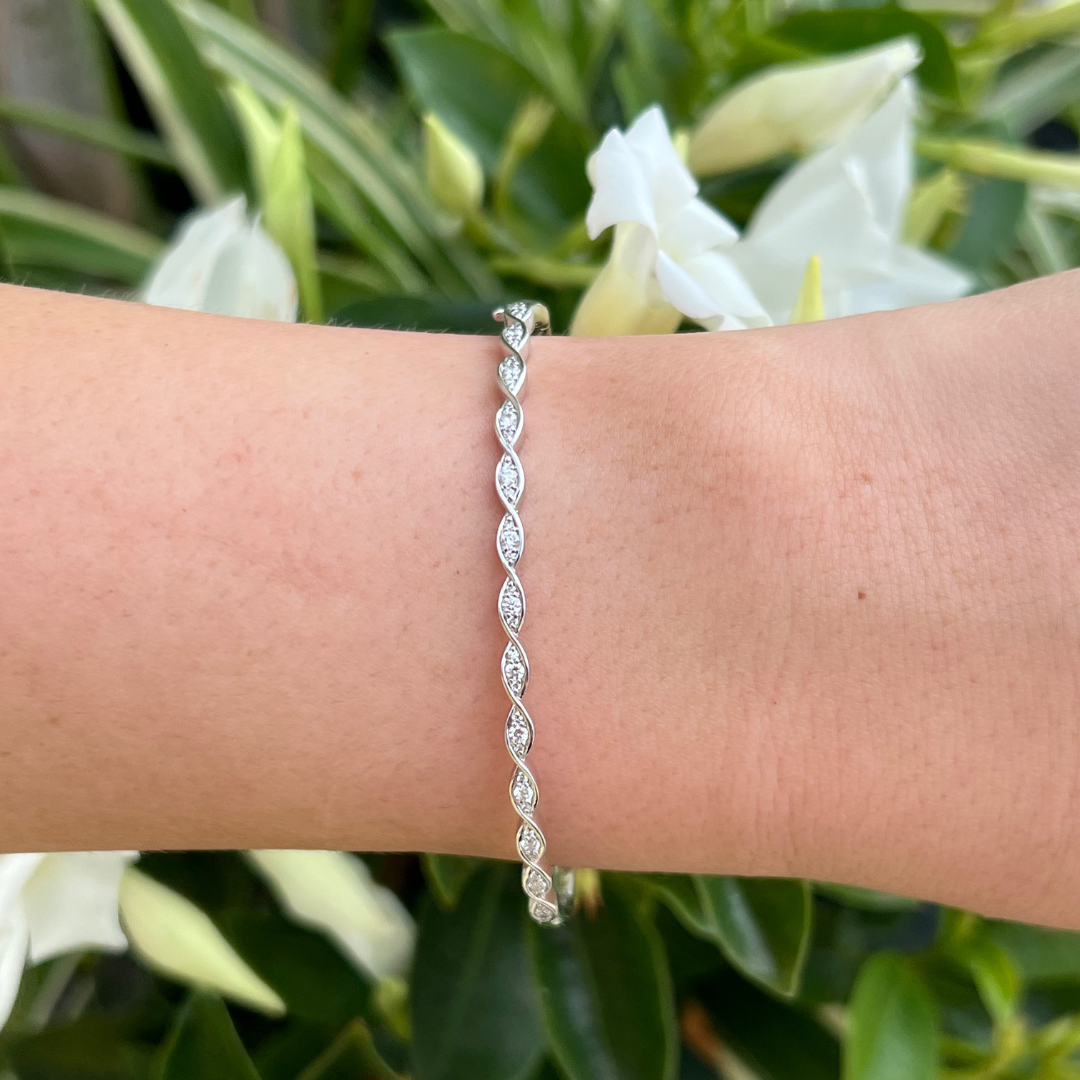 18K White Gold 0.35 CTW Diamond Bracelet