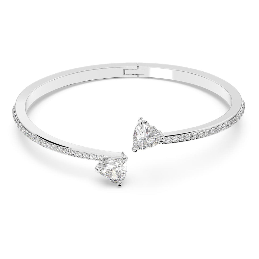 Swarovski Mesmera Attract Rhodium Plated Bangle With Clear Zirconia's 5518814