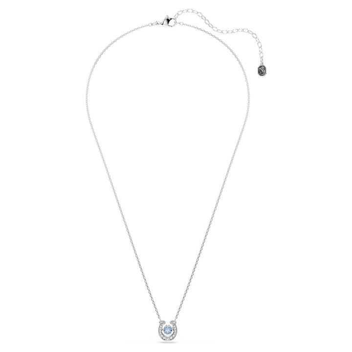 Swarovski Symbolica Rhodium Plated Horseshoe Necklace With Blue Cubic Zirconia 5746562
