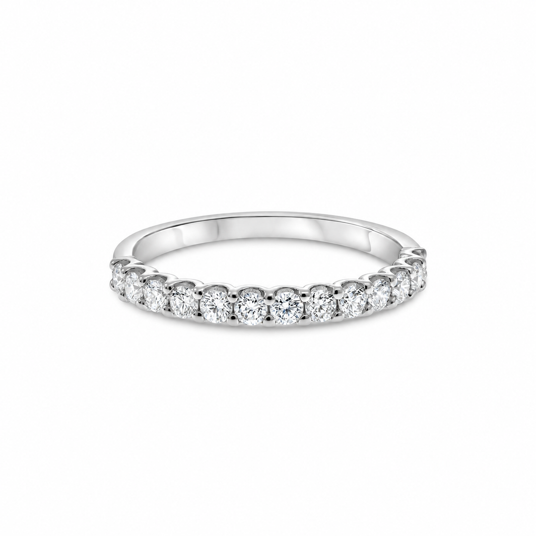 14K White Gold 0.75 CTW RBC Diamond Band