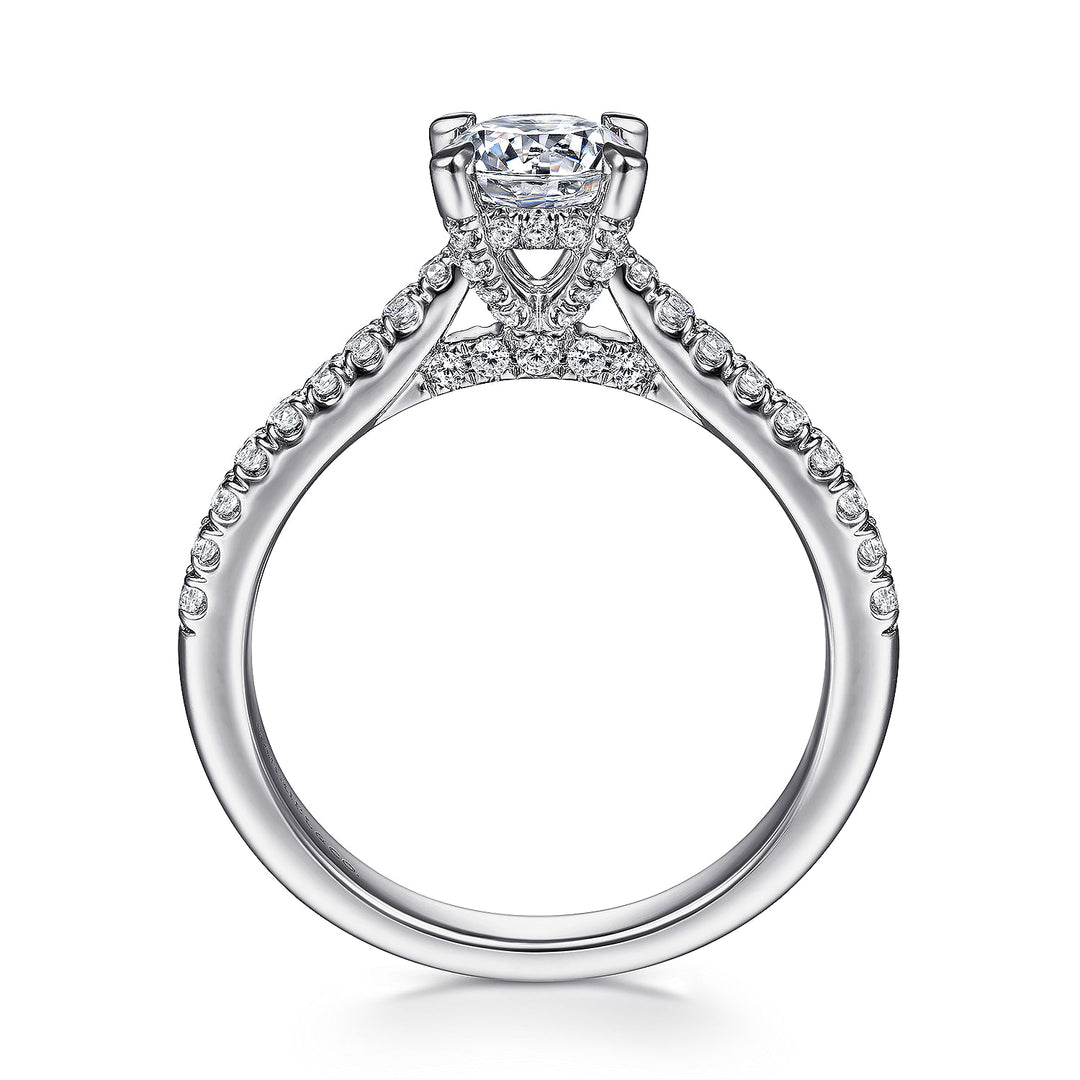 Women's 14K White Gold Classic Diamond Semi-Mount Engagement Ring