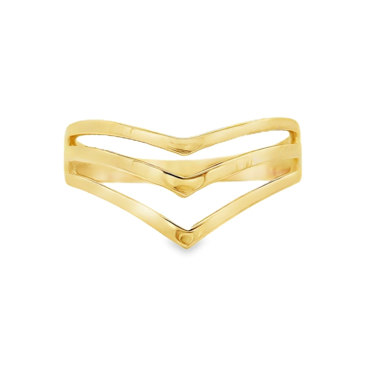 Women's 10K Yellow Gold Polished Multi-Row Ring