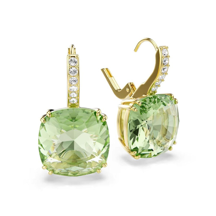 Swarovski Millenia Gold-Tone Plated Drop Earrings With Green Crystals 5764822
