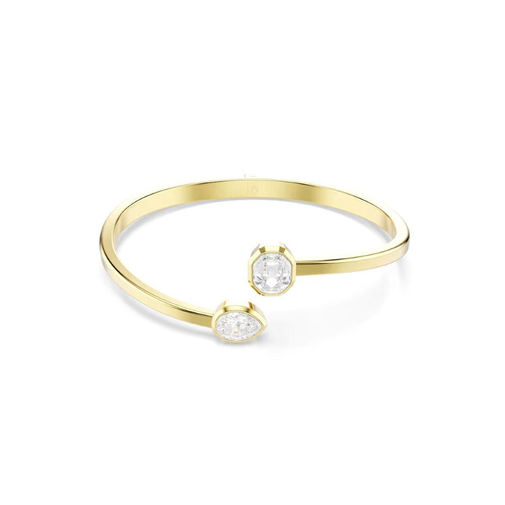 Swarovski Imber Gold-Tone Plated Bangle With Clear Cubic Zirconias