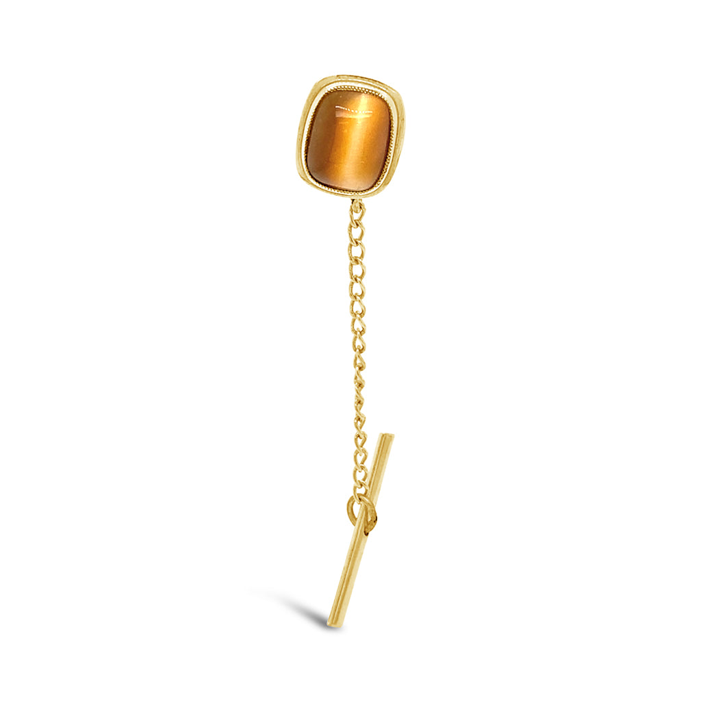 10K Yellow Gold Catseye Tie Tack