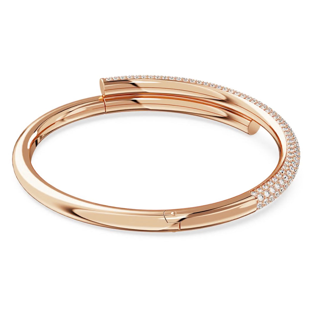Swarovski Dextera Rose Gold-Tone Plated Bangle With Clear Crystals 5692267