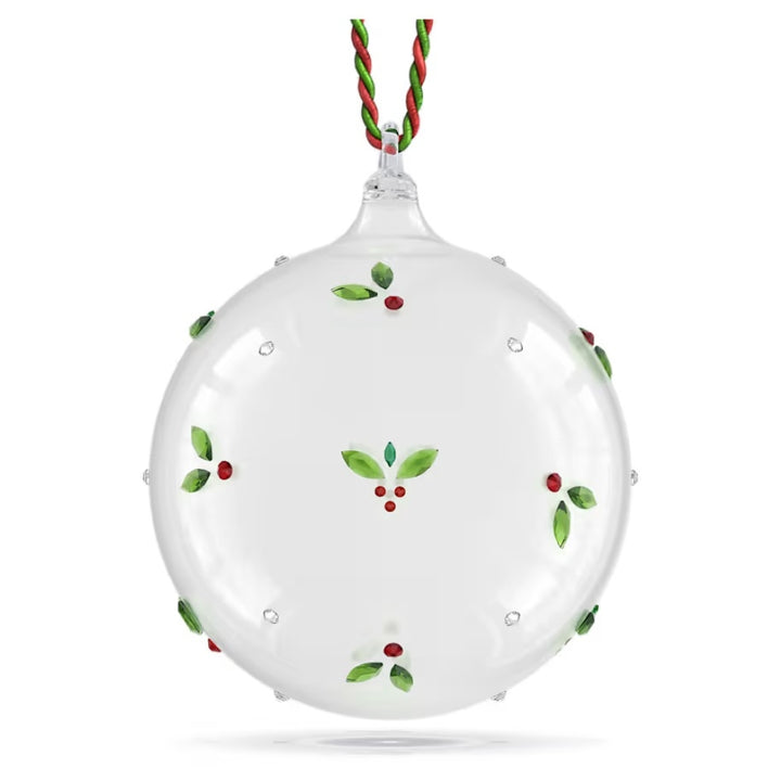 Swarovski Holiday Cheers Ornament With Red and Green Crystal Mistletoe 5735574