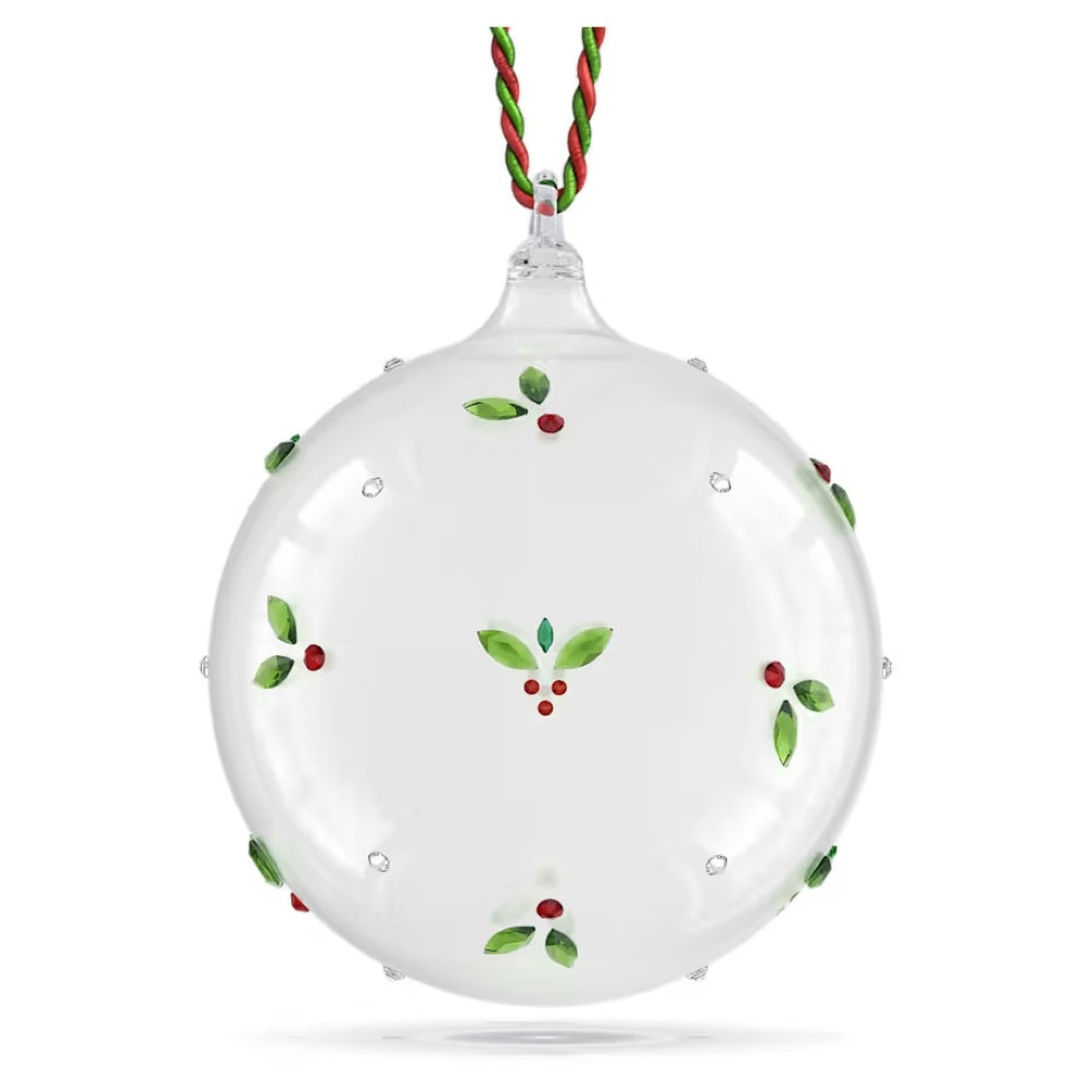 Swarovski Holiday Cheers Ornament With Red and Green Mistletoe 5735574