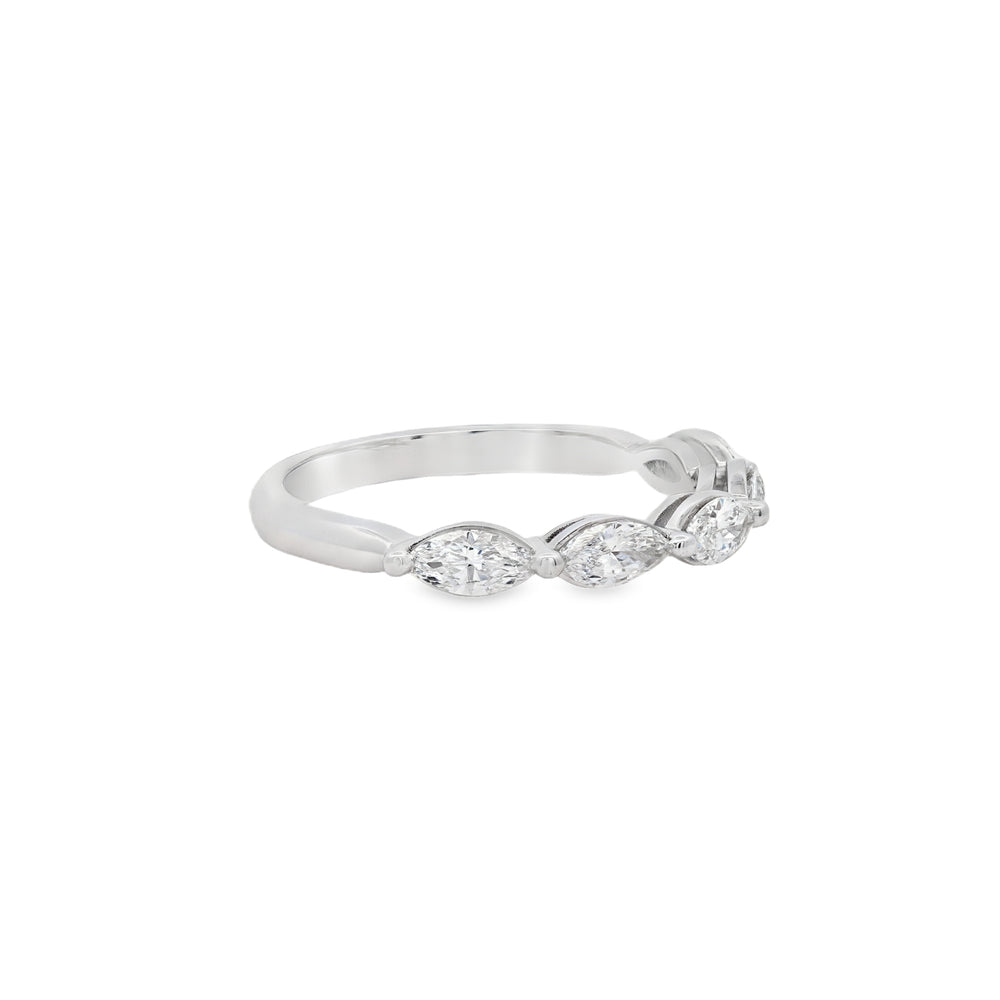 18K White Gold 0.74 CTW SI1 G/H Diamond Anniversary Ring