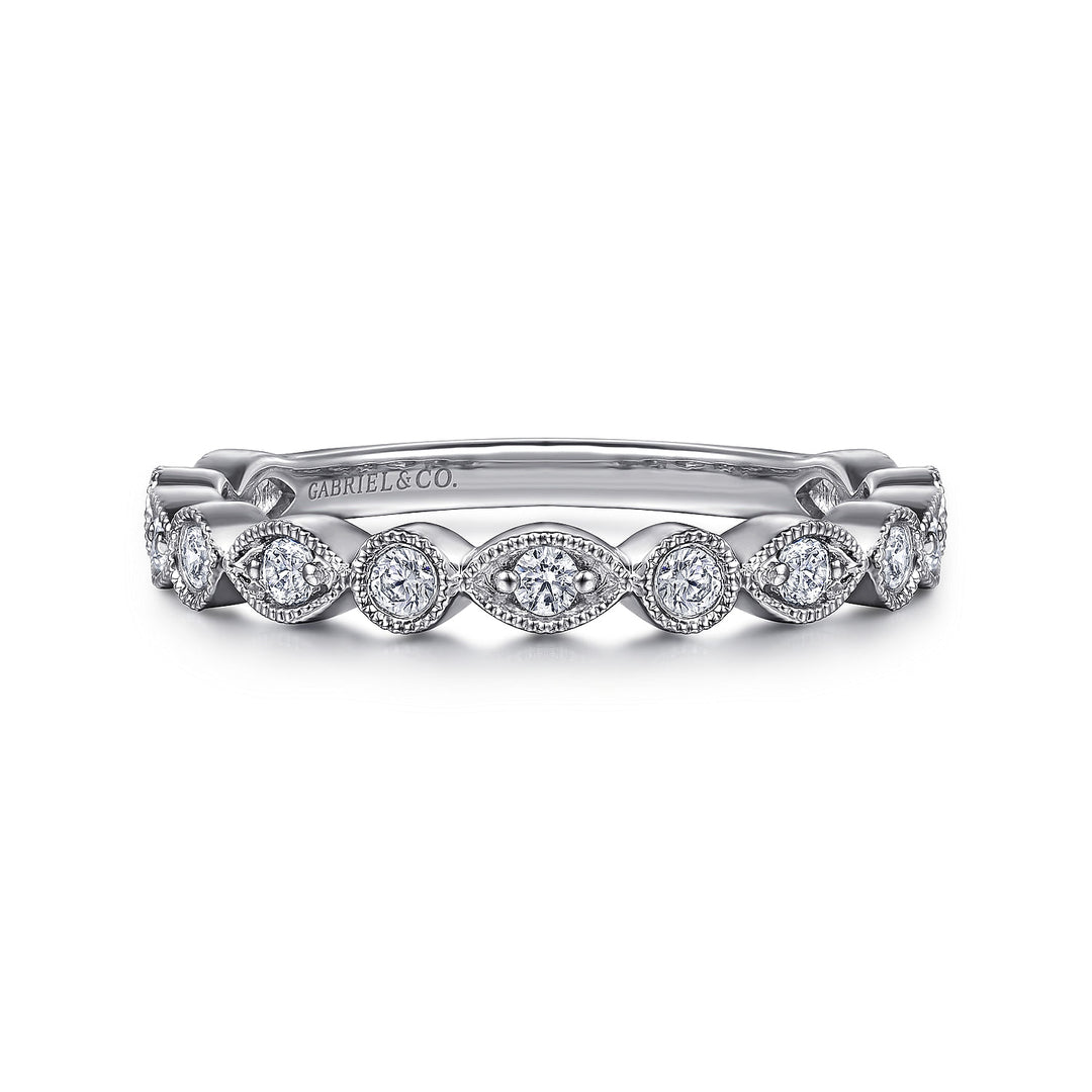 14K White Gold SI G/H 0.30 CTW Diamond Women's Wedding Band
