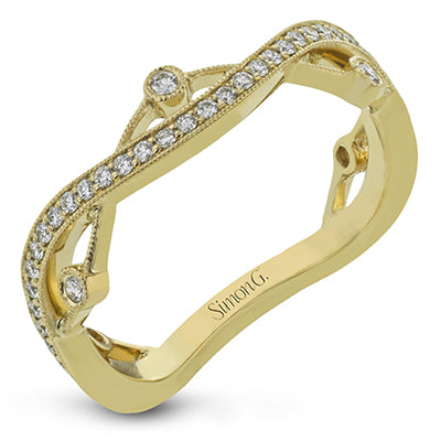 18K Yellow Gold 0.28 CTW Diamond Fancy Design With Milgrain Detail Ring