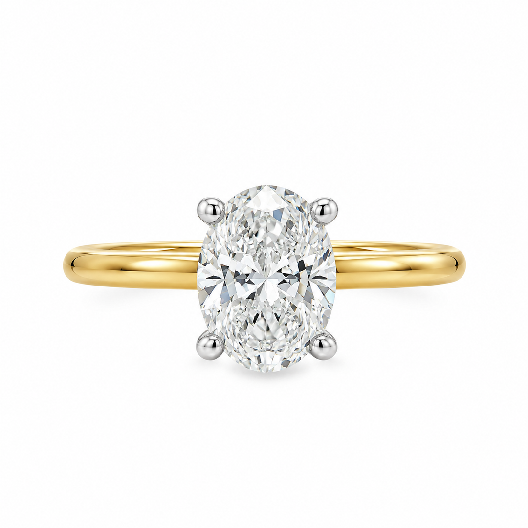 Women's 14K Yellow And White Gold 0.11 CTW Diamond Semi-Mount Engagement Ring