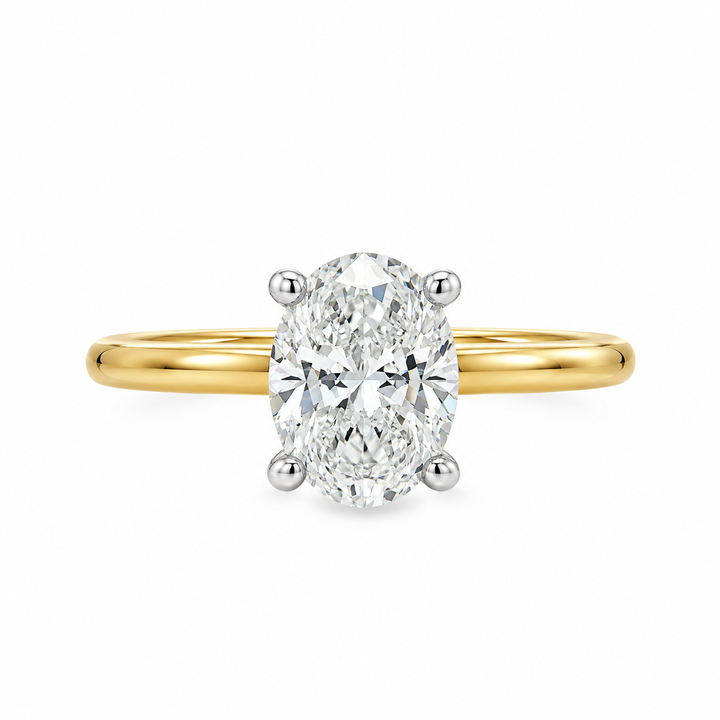 Women's 14K Yellow And White Gold 0.11 CTW Diamond Semi-Mount Engagement Ring