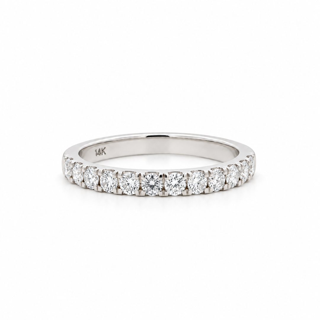 14K White Gold 0.99 CTW LAB Grown Diamond Women's Wedding Band
