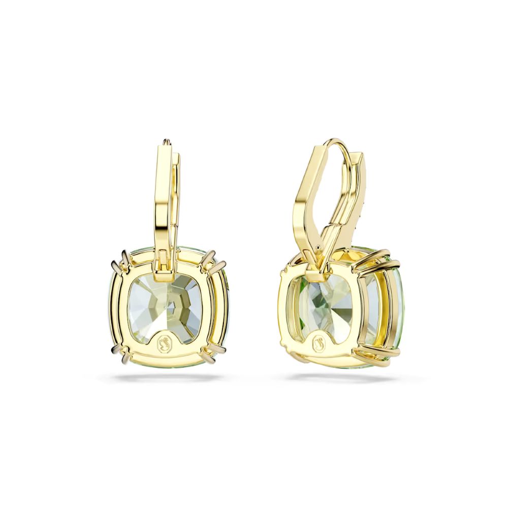 Swarovski Millenia Gold-Tone Plated Drop Earrings With Green Crystals 5764822